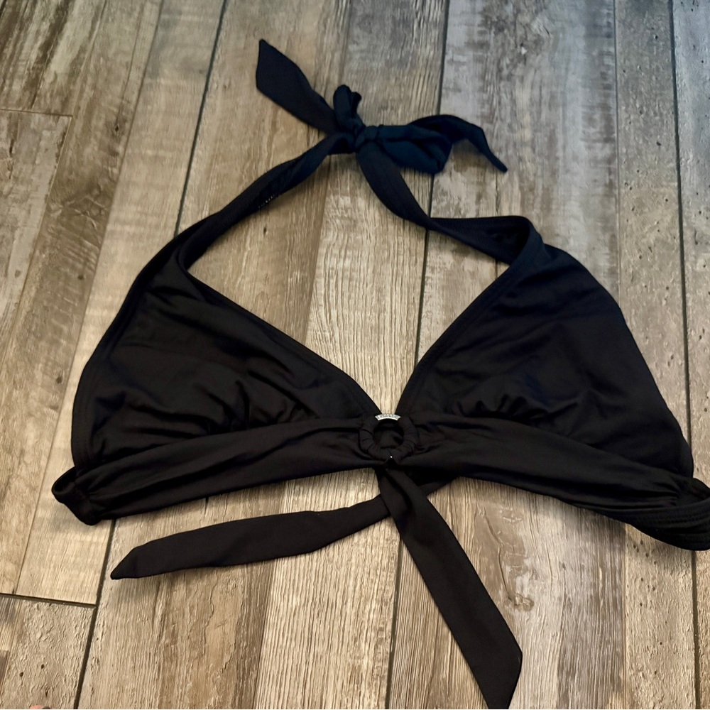Black Halter Bikini Top